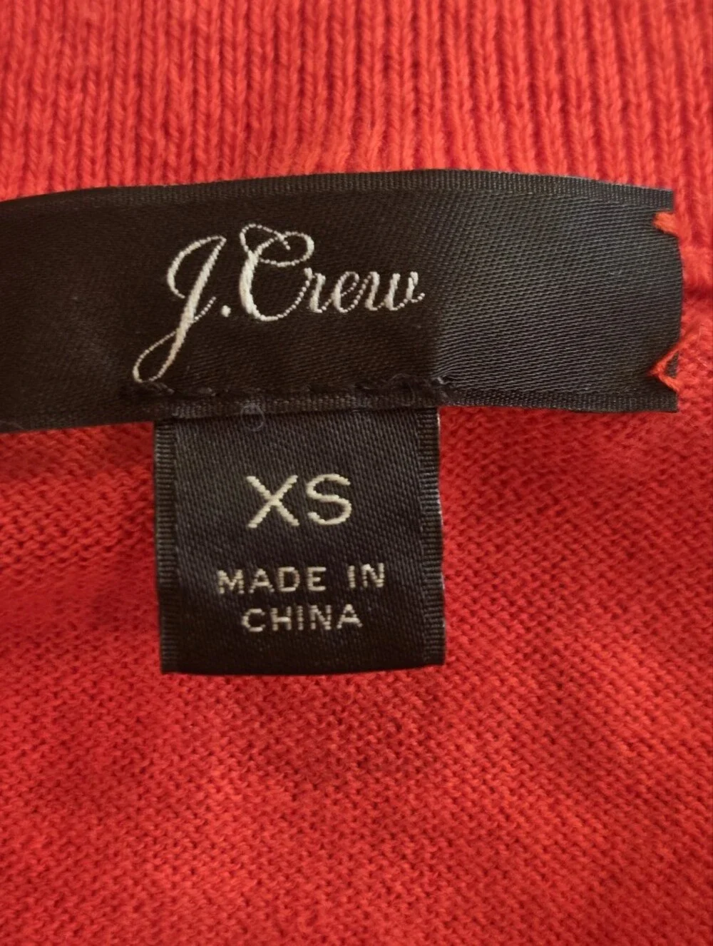 J.Crew Cardigan XS Red Cotton Button Front Preppy Classiccore Minimalist